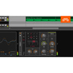 Bitwig Studio Essentials 5 music production software interface with digital audio tools and colorful waveform displays.