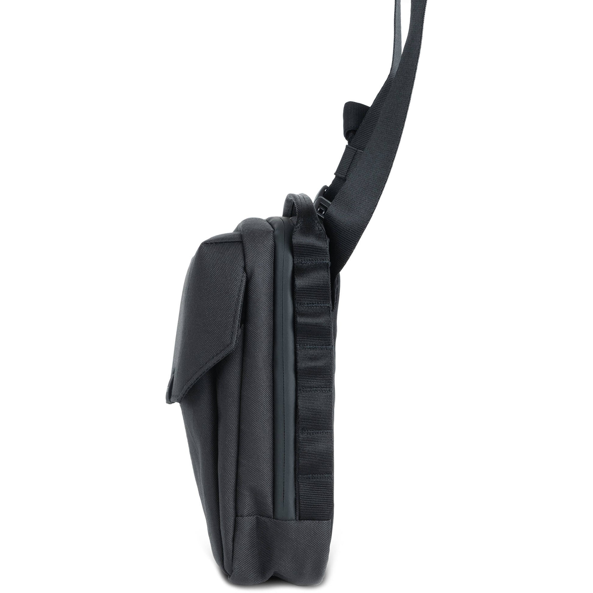 Wandrd X1 Cross Body video equipment bag showing padded shoulder strap and spacious main compartment for gear storage.