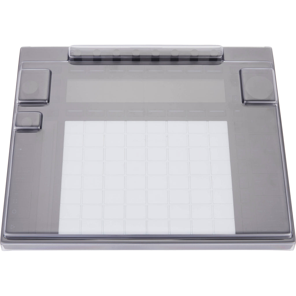 Decksaver Push 3 DJ cover protecting the Ableton Push 3 controller, made of durable transparent material.