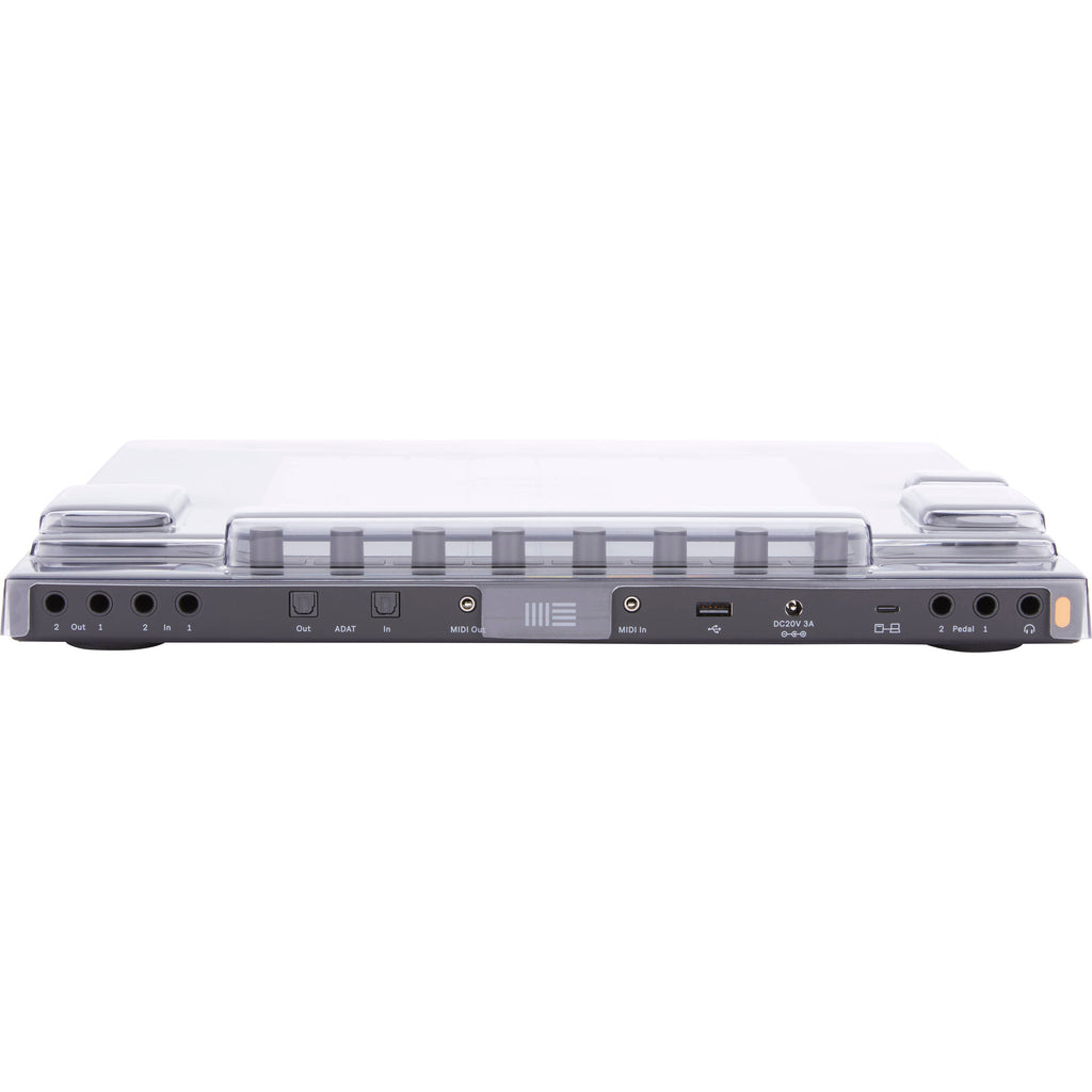 Decksaver Push 3 DJ cover protecting a Native Instruments Push 3 controller, designed for secure storage and transport.