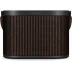 Bang & Olufsen Beosound A5 portable speaker with sleek design and fabric cover, showcasing its modern, high-quality audio device.