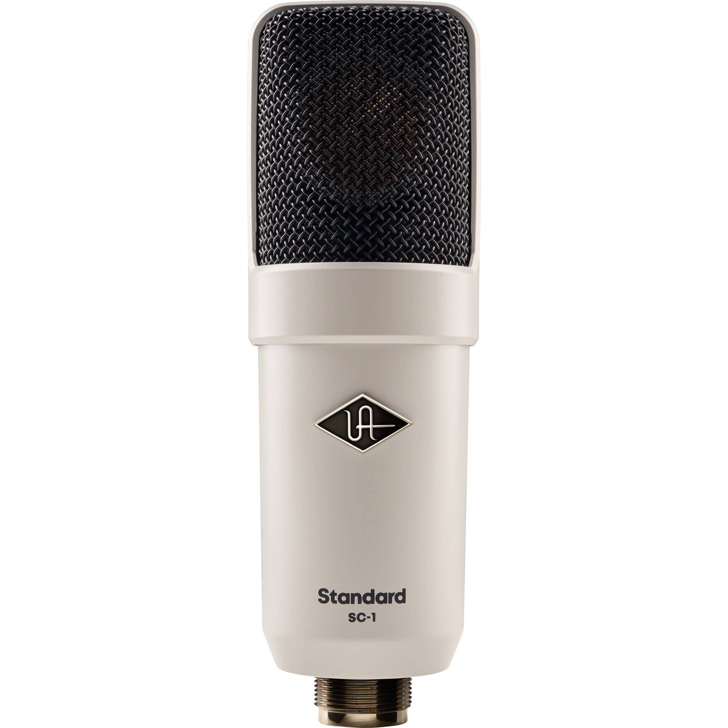 Universal Audio SC-1 condenser microphone with sleek design and professional-grade audio capture for studio recording.