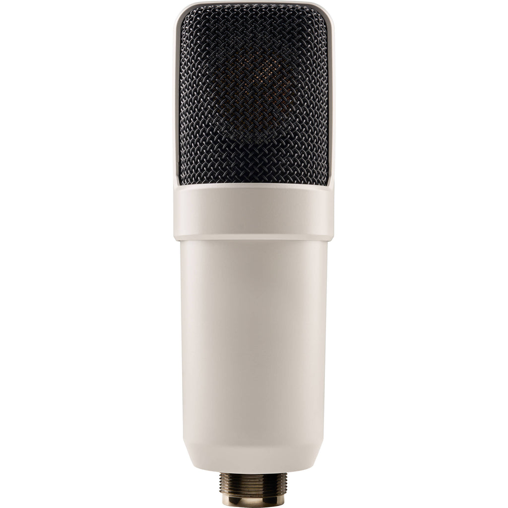 Universal Audio SC-1 condenser microphone with metal body and cardioid capsule, ideal for professional recording and broadcasting.