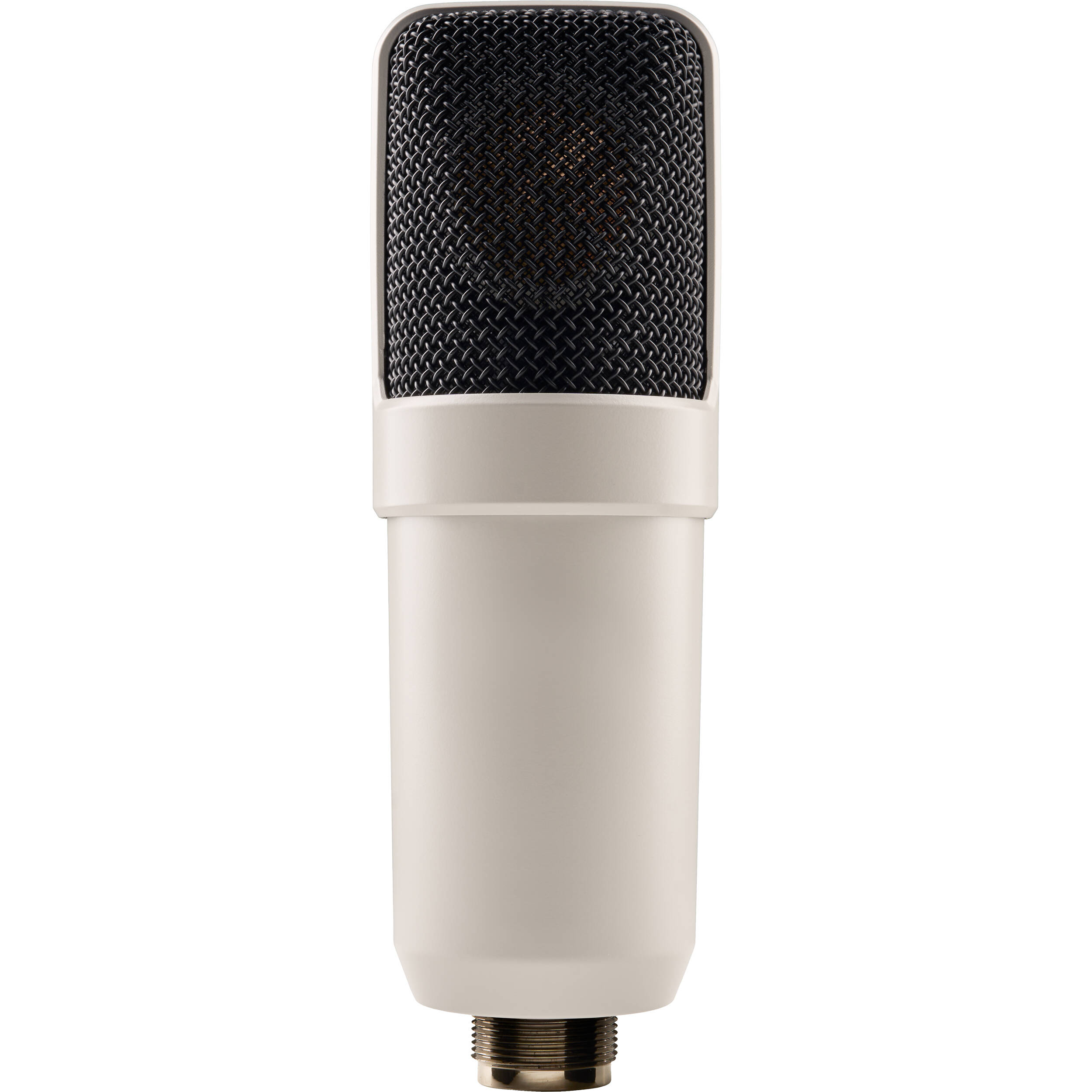 Universal Audio SC-1 condenser microphone with metal body and cardioid capsule, ideal for professional recording and broadcasting.