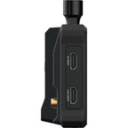 Hollyland Mars M1 Enhanced video monitors set showing two compact wireless video transmitters and receivers.