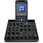 Mackie MobileMix video streaming mixer with multiple input channels and control knobs, compact design for portable audio mixing