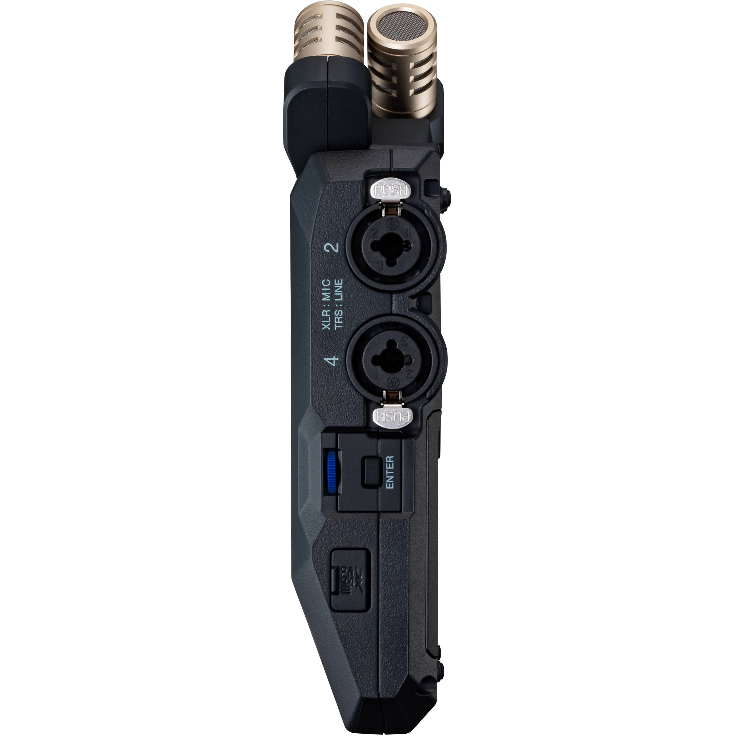 Zoom H6 essential digital recorder with multiple input channels and professional audio recording features.