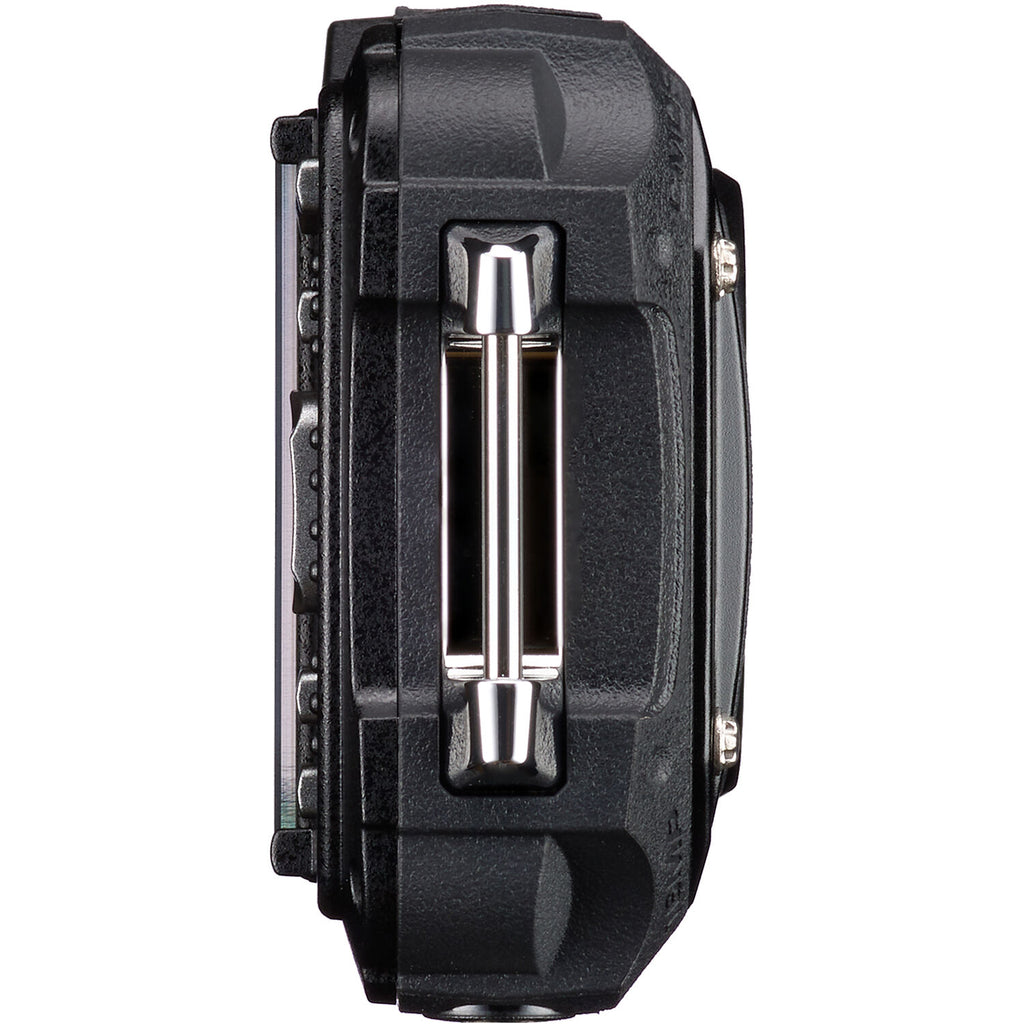 Ricoh Pentax WG-90 compact digital camera with rugged design, zoom lens, and built-in flash for outdoor photography.
