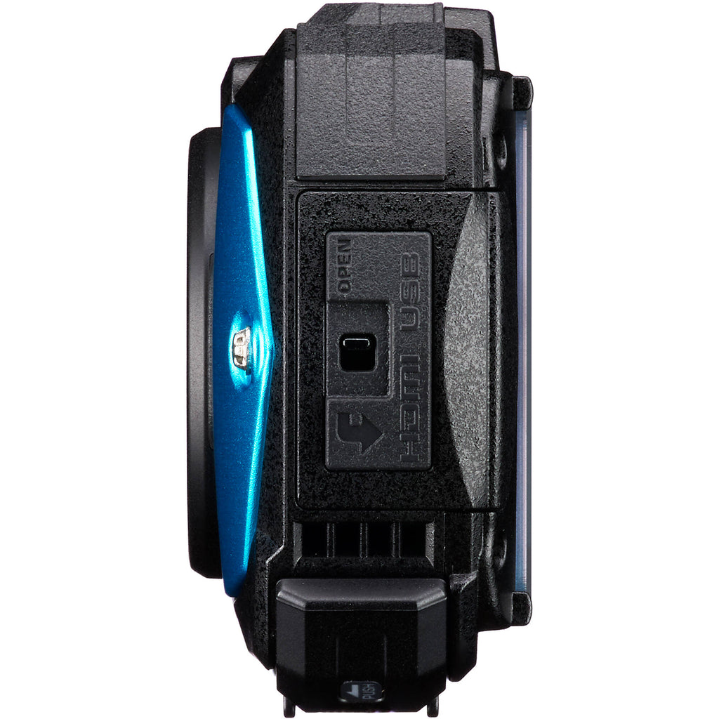 Ricoh Pentax WG-90 compact waterproof camera with lens and rugged exterior, designed for outdoor photography.