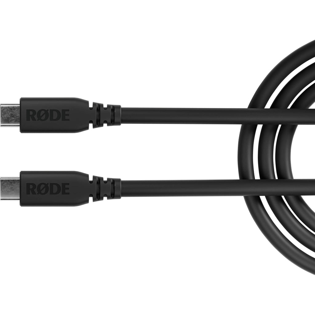 Rode SC27 USB-C cable with braided design and gold-plated connectors for durable, high-quality device connection.