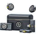 Hollyland Lark M2 Creator Wireless Microphone System with transmitter and receiver for high-quality audio recording.
