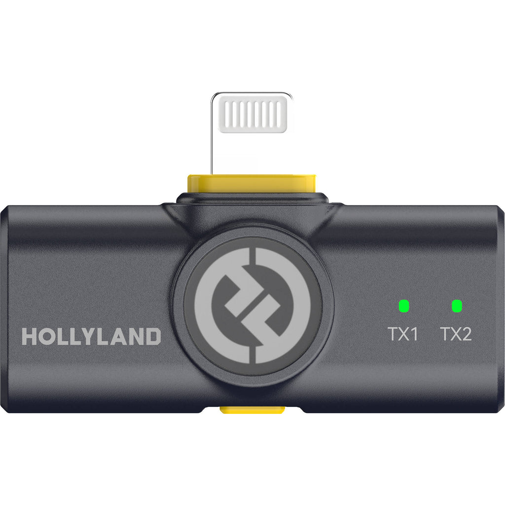Hollyland Lark M2 Lightning creator wireless microphone system with compact receiver and transmitter for mobile content creation