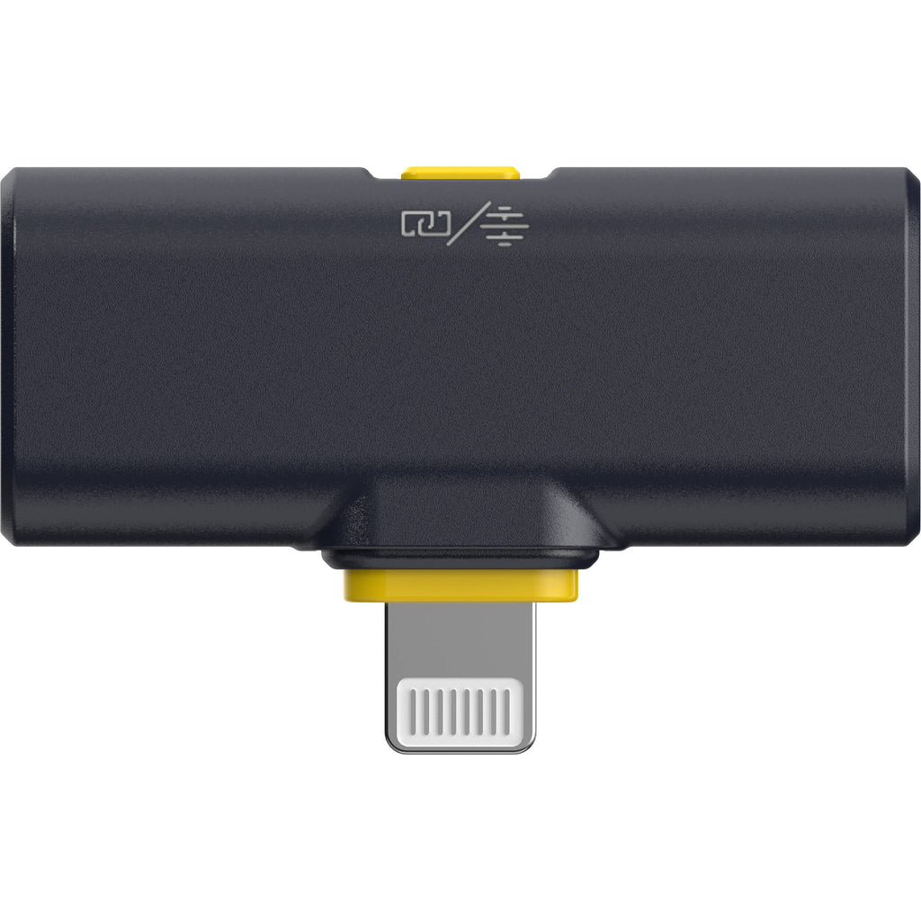 Hollyland Lark M2 Lightning creator wireless microphone system with compact transmitter and receiver, designed for mobile content creation.