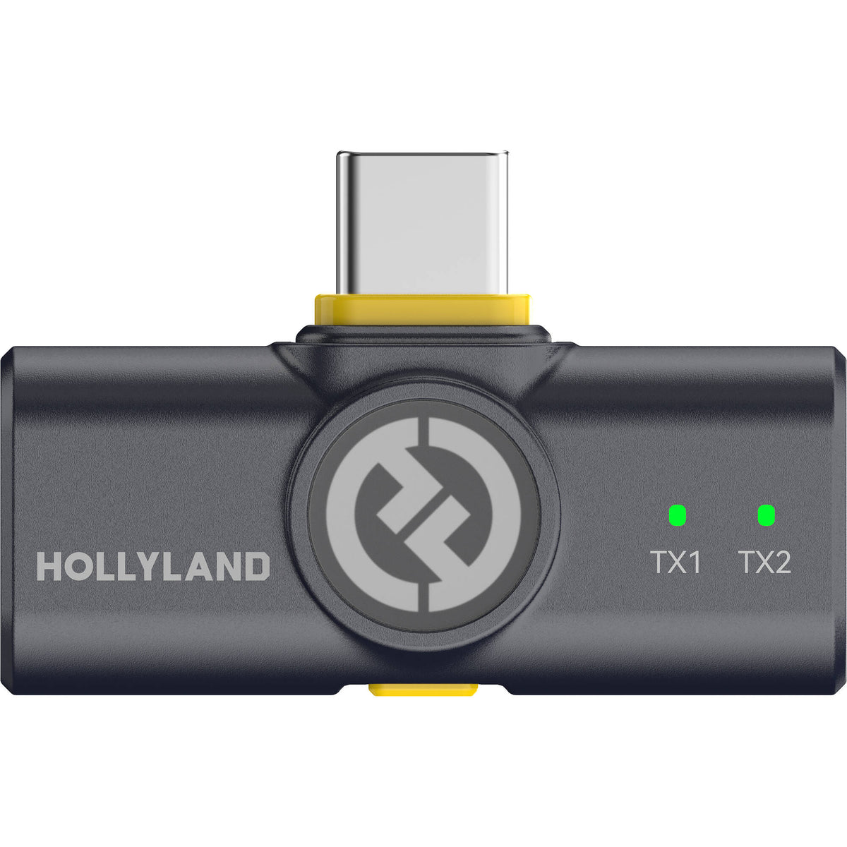 Hollyland Lark M2 USB-C creator wireless microphone system with compact transmitter and receiver for high-quality audio recording