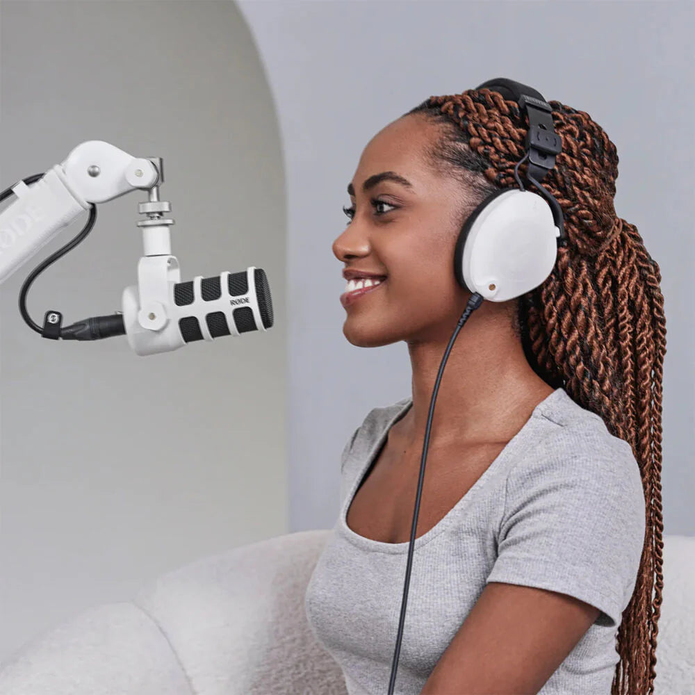 Rode NTH-100 studio headphones with over-ear design, black color, and padded ear cups for professional audio monitoring.