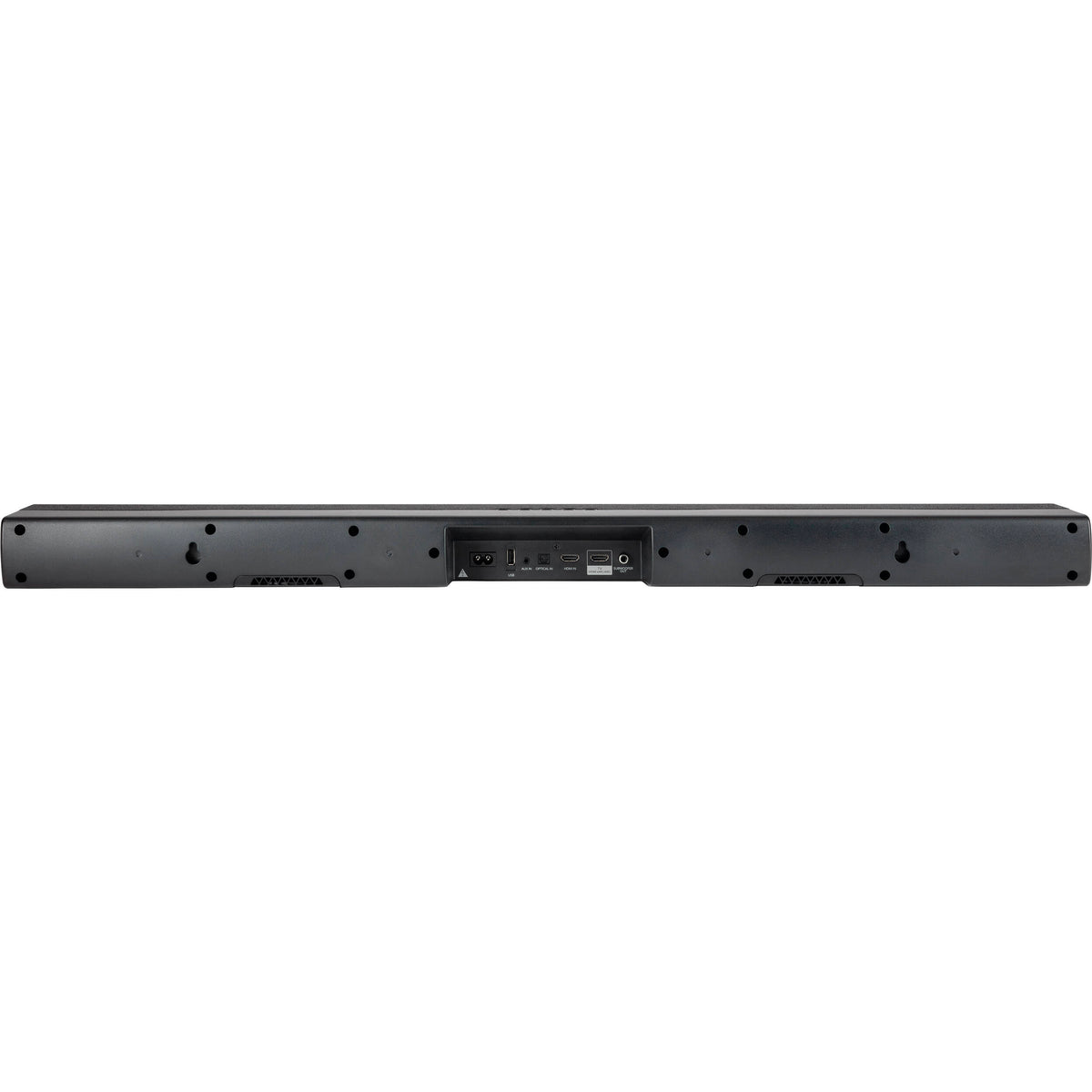 Denon DHT-S218 soundbar with sleek black design, featuring multiple speaker drivers for enhanced TV audio.