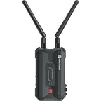 Hollyland Pyro H wireless video transmitter attached to camera, part of Hollyland wireless video system for professional filming.