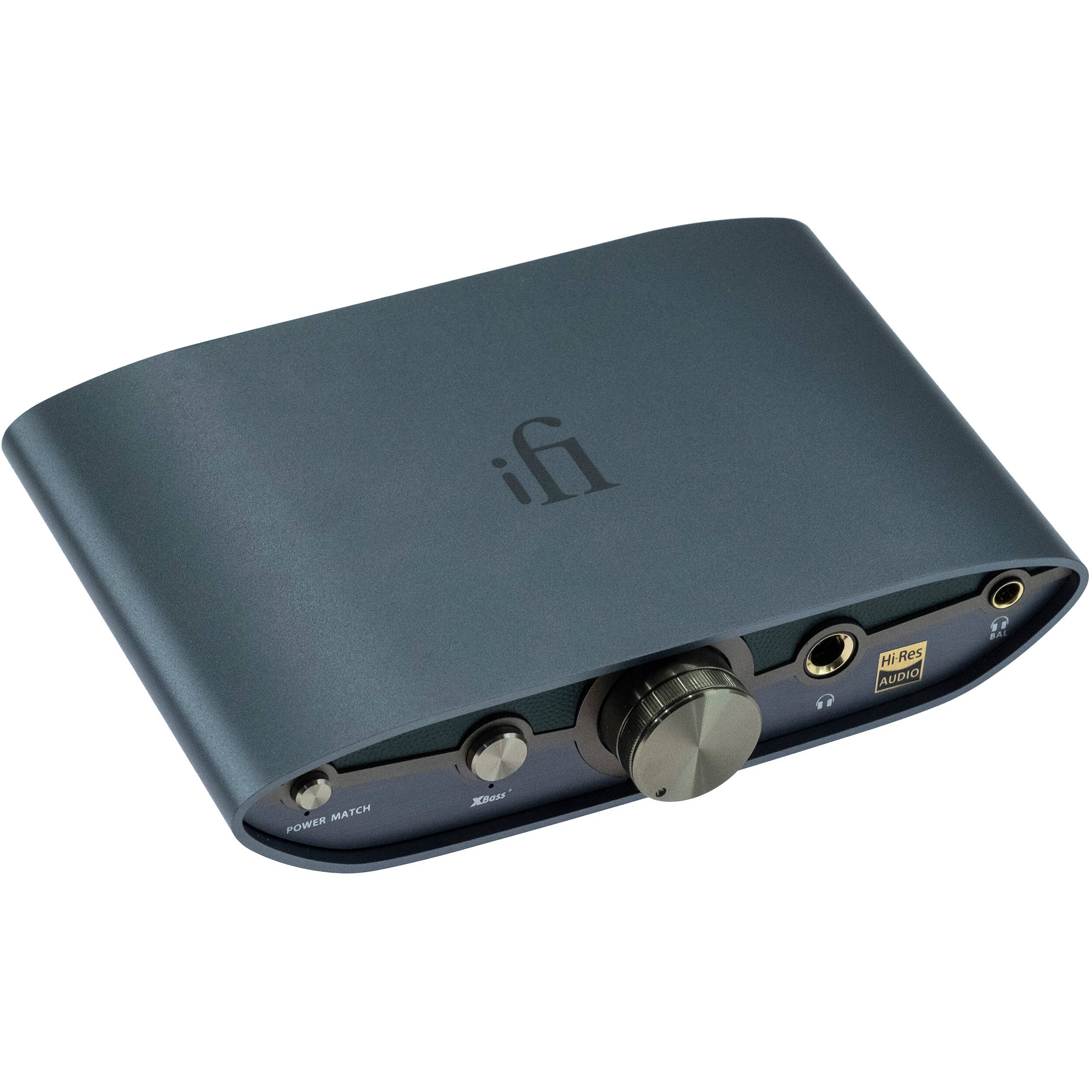 iFi Audio Zen Dac 3 headphone amplifier and DAC with sleek black design and multiple input ports on a modern setup.