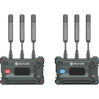 Hollyland Pyro S wireless video transmission system with compact transmitter and receiver units for professional video streaming.