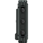 Hollyland Pyro S wireless video receiver connected to a camera, showcasing compact design and display screen for professional video transmission.