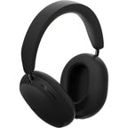 Sonos Ace wireless headphones with sleek black design, over-ear style, and built-in controls, showing the headphone's earcups and headband.