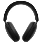 Sonos Ace wireless headphones in black with over-ear design and cushioned ear cups, showcasing sleek audio gear.