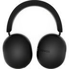 Sonos Ace wireless headphones in black, over-ear design with cushioned ear cups and adjustable headband, on a white background.