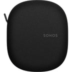 Sonos Ace wireless headphones in black with padded ear cups and adjustable headband, showcasing a sleek modern design.