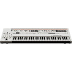 UDO Audio Super 8 synthesizer with vintage-style controls and multiple input options, showcasing its front panel and knobs.