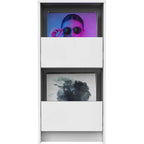 Glorious Vinyl Vault DJ table and furniture with sleek black design, suitable for vinyl record storage and DJ setups.
