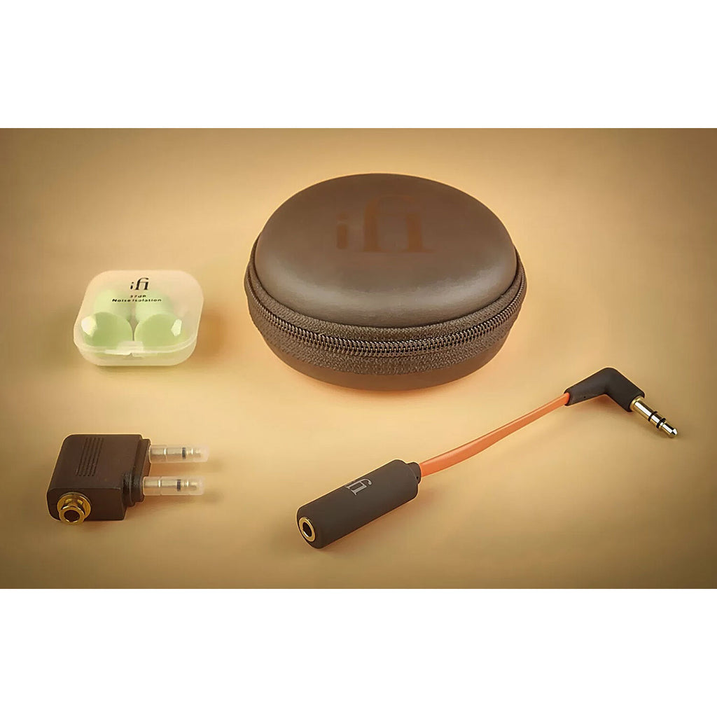 iFi Audio Ear Buddy headphone adapter and splitter in compact design, suitable for improved audio connection and convenience