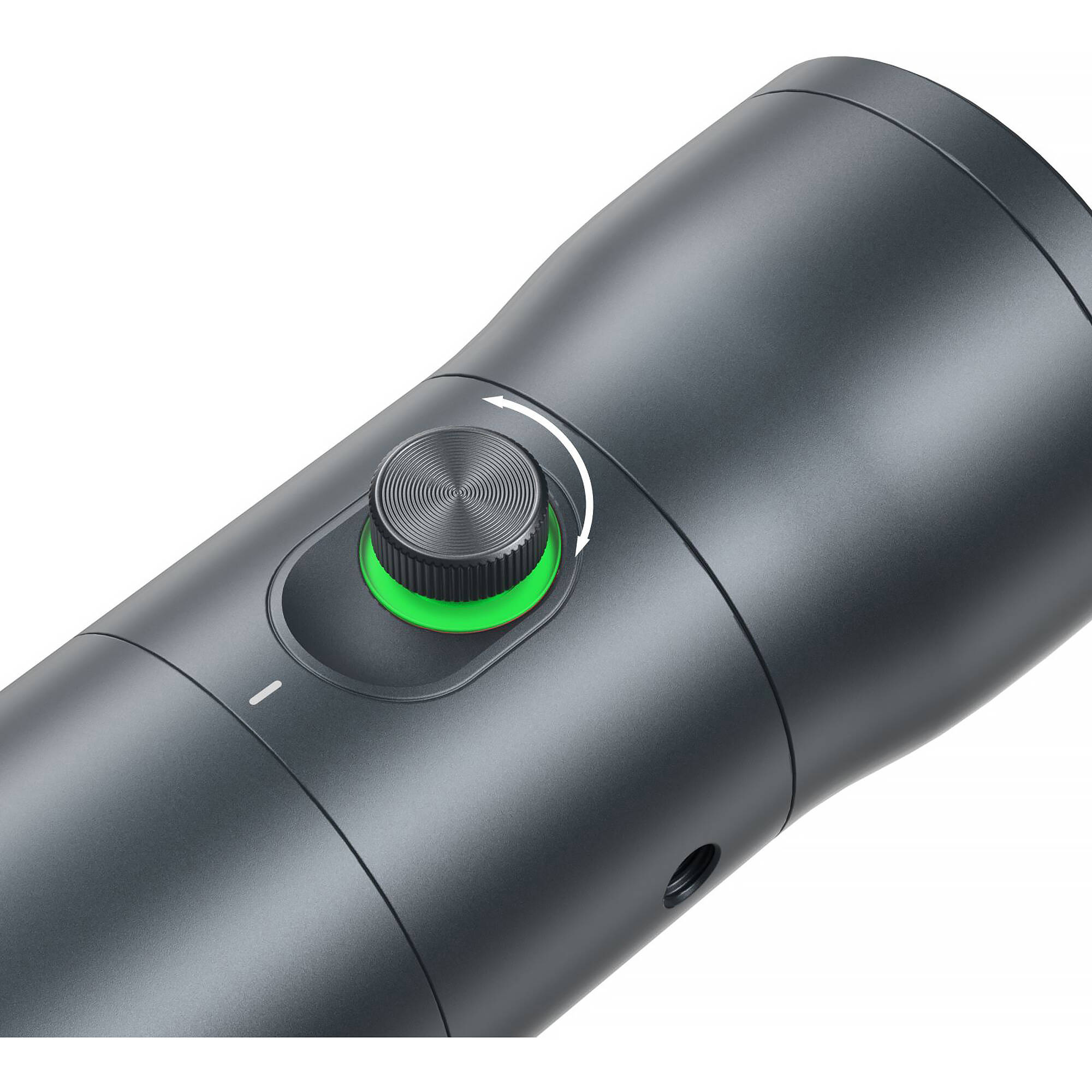 SmallRig RF 10C portable focusable LED video spotlight showing adjustable lens and compact design for film and video lighting.