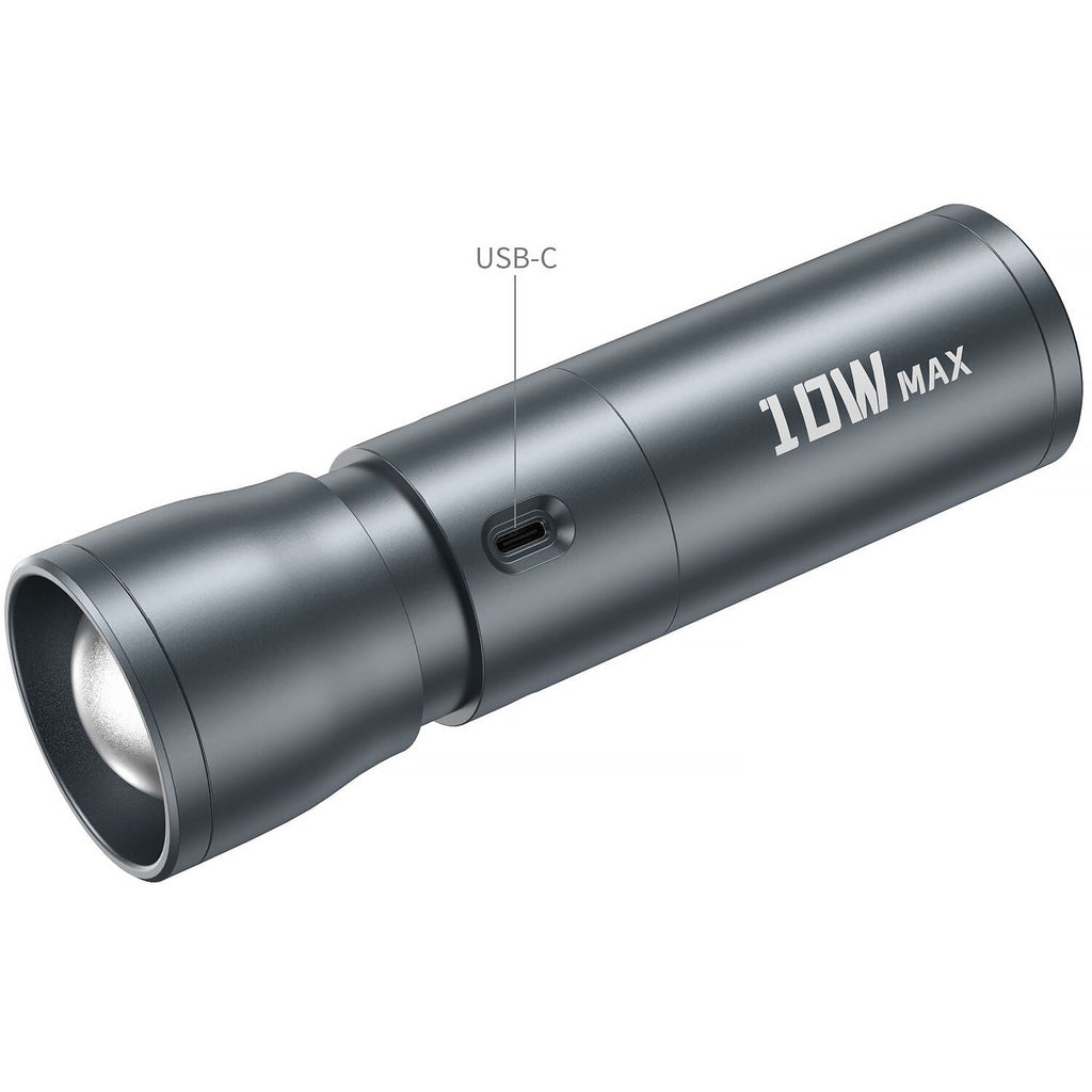 SmallRig RF 10C portable focusable LED video spotlight with adjustable brightness and compact design for video shooting.