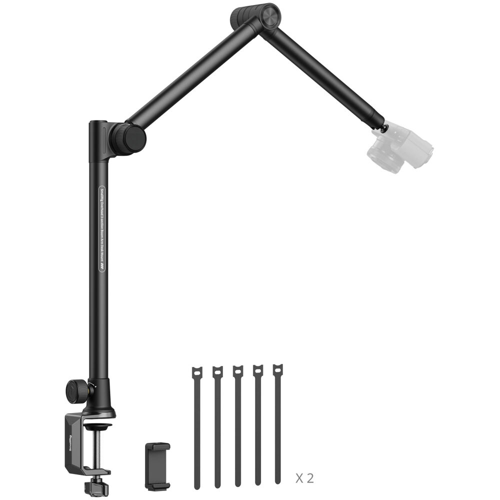 SmallRig desk overhead photography and live streaming bracket with adjustable support for cameras and lighting equipment.