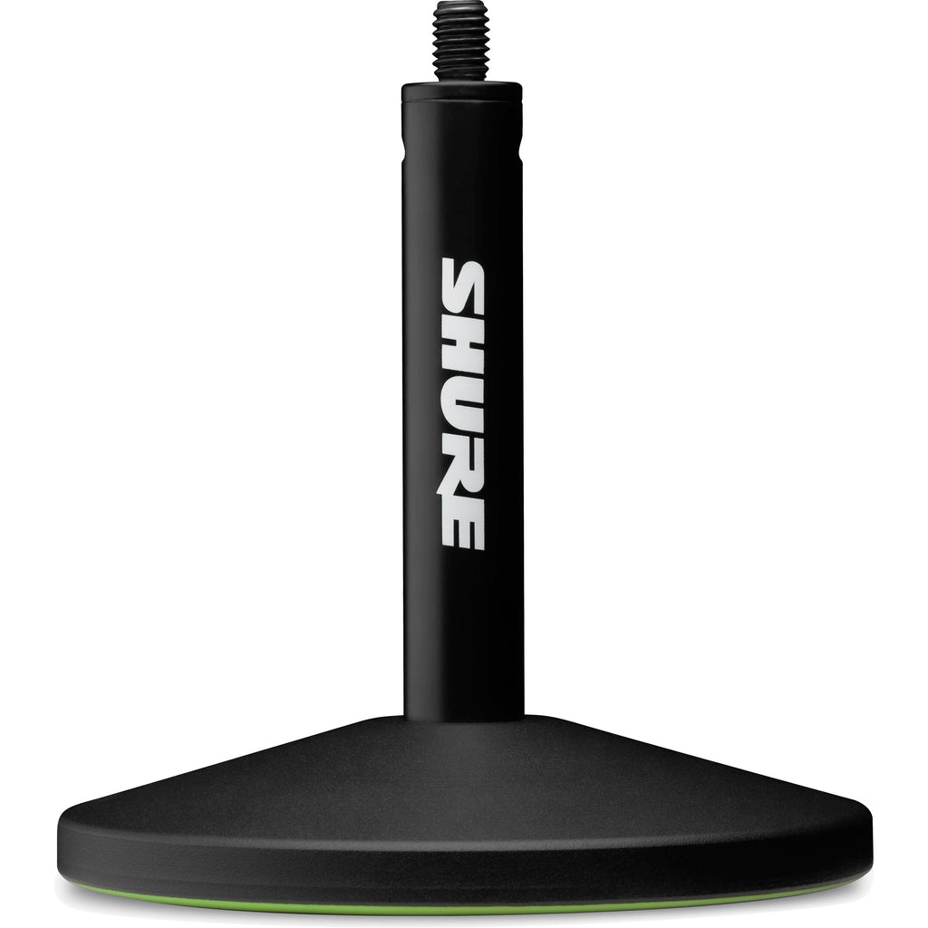 Shure MV6 USB microphone with adjustable stand and built-in controls for clear audio recording.