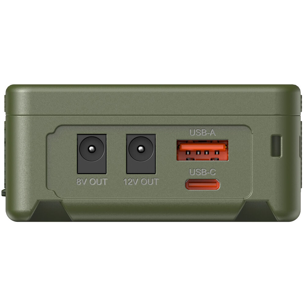 SmallRig VB50 Mini V Mount Battery showing compact V mount battery with battery indicator and mounting ports.