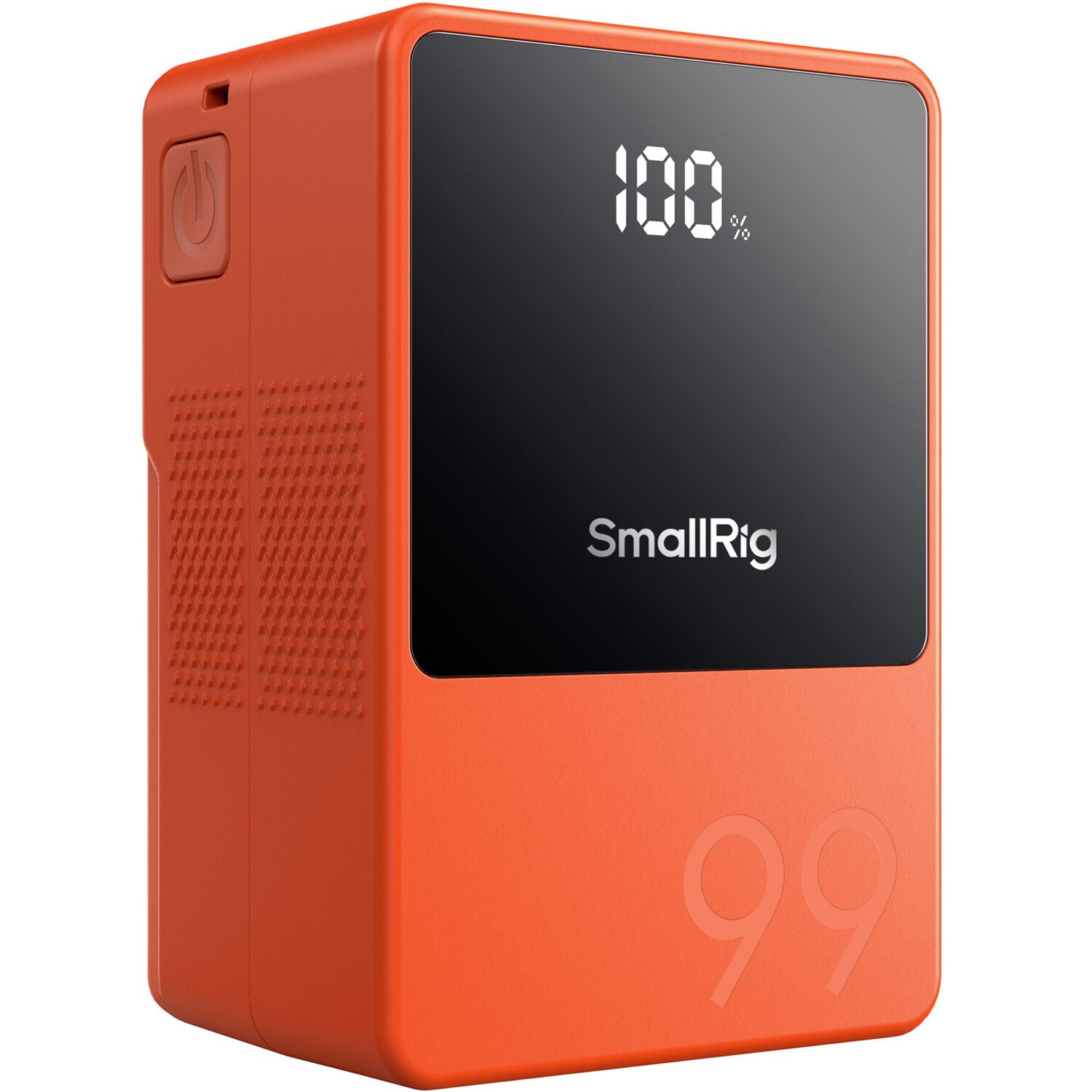 SmallRig VB99 Mini V Mount Battery connected to camera equipment, compact V mount battery for professional video gear.
