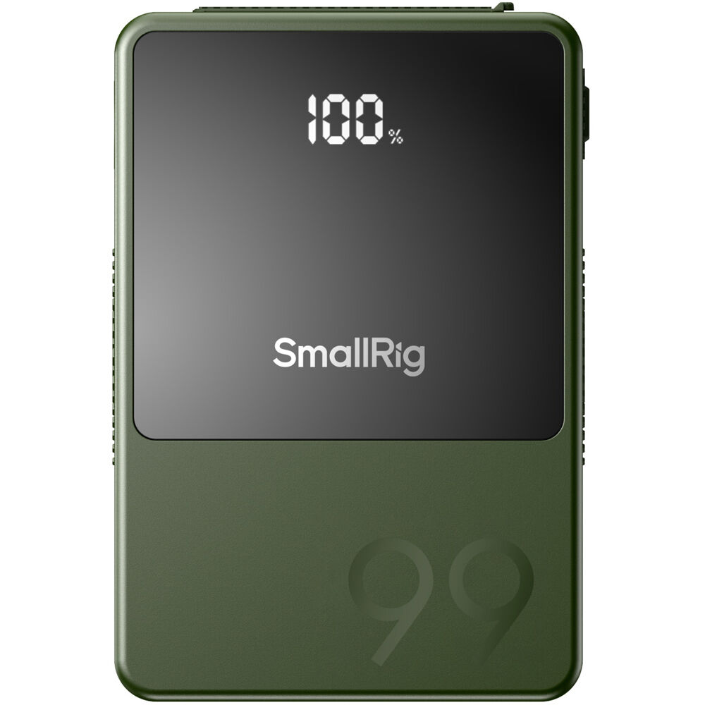 SmallRig VB99 Mini V Mount battery with compact design and mounting connector for professional camera equipment.