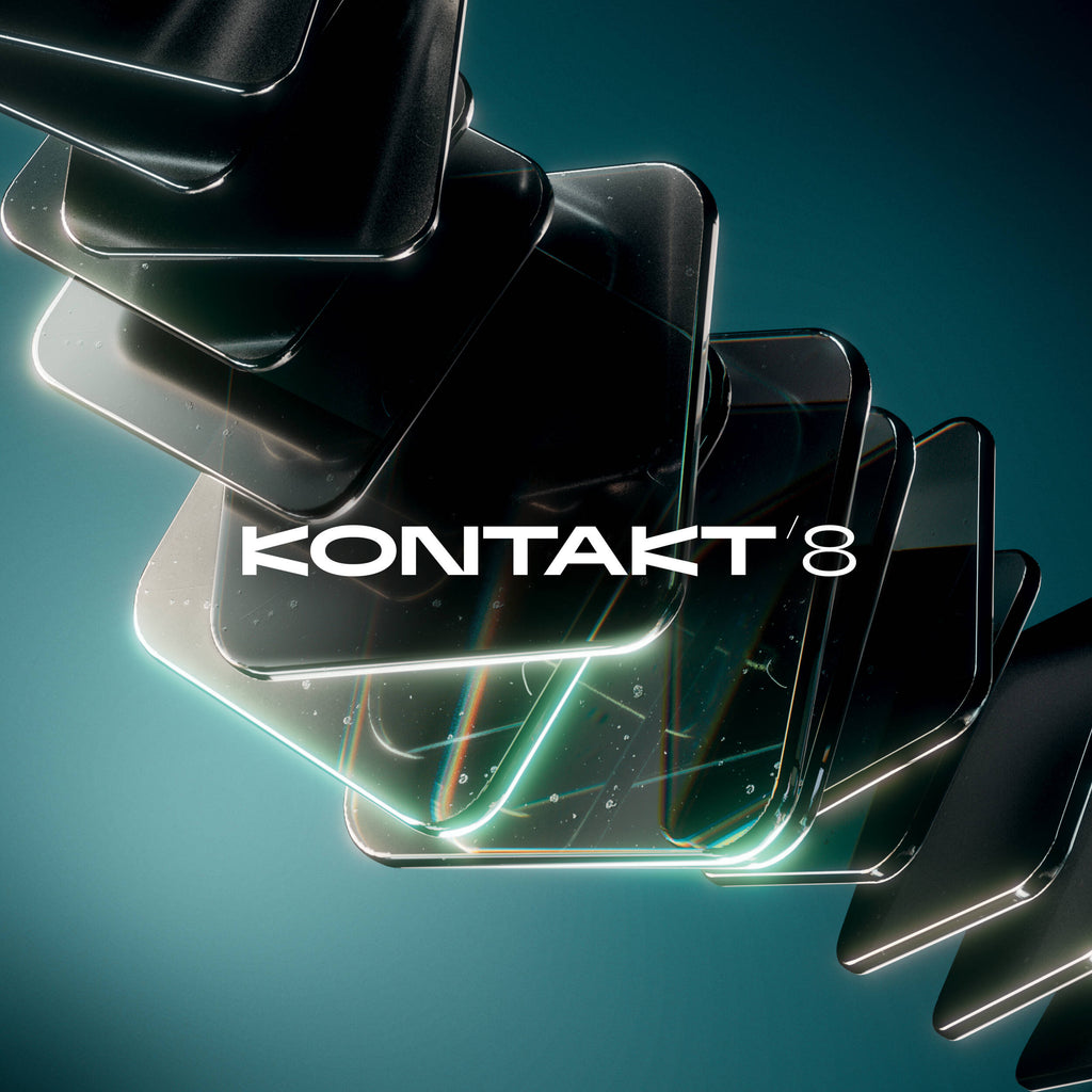 Native Instruments Kontakt 8 music production software interface with virtual instruments and editing tools on screen.