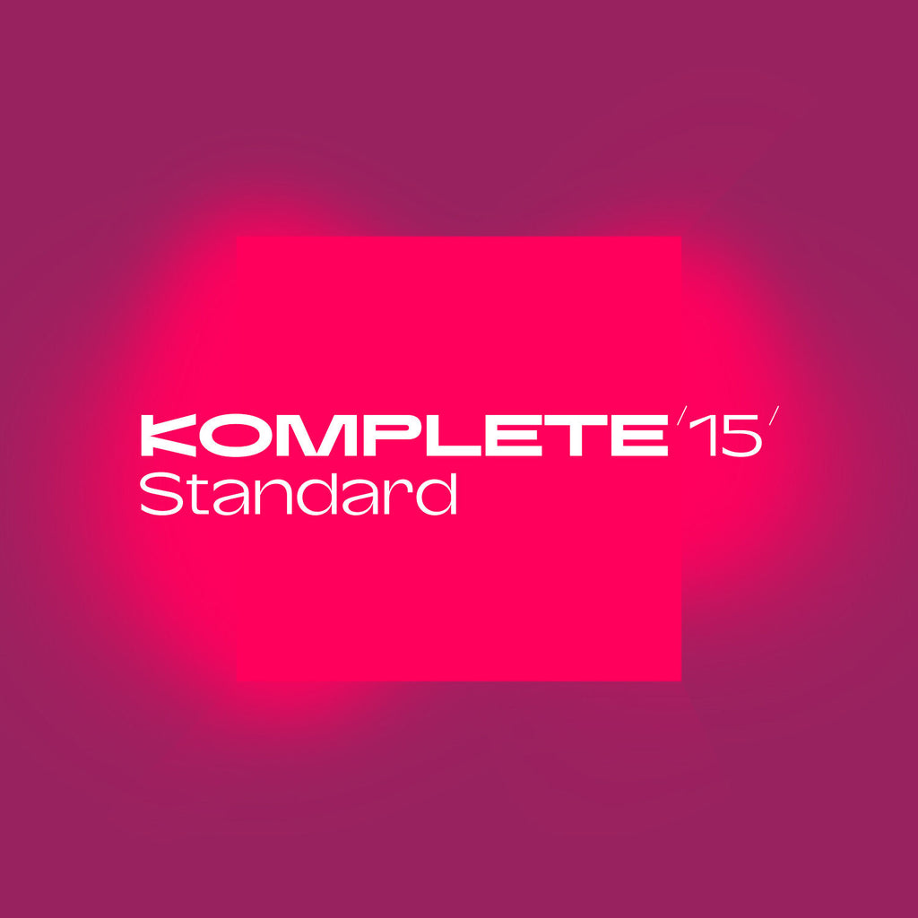 Native Instruments Komplete 15 Standard music production software upgrade from Komplete Standard Edition 1-14, with user interface visible.
