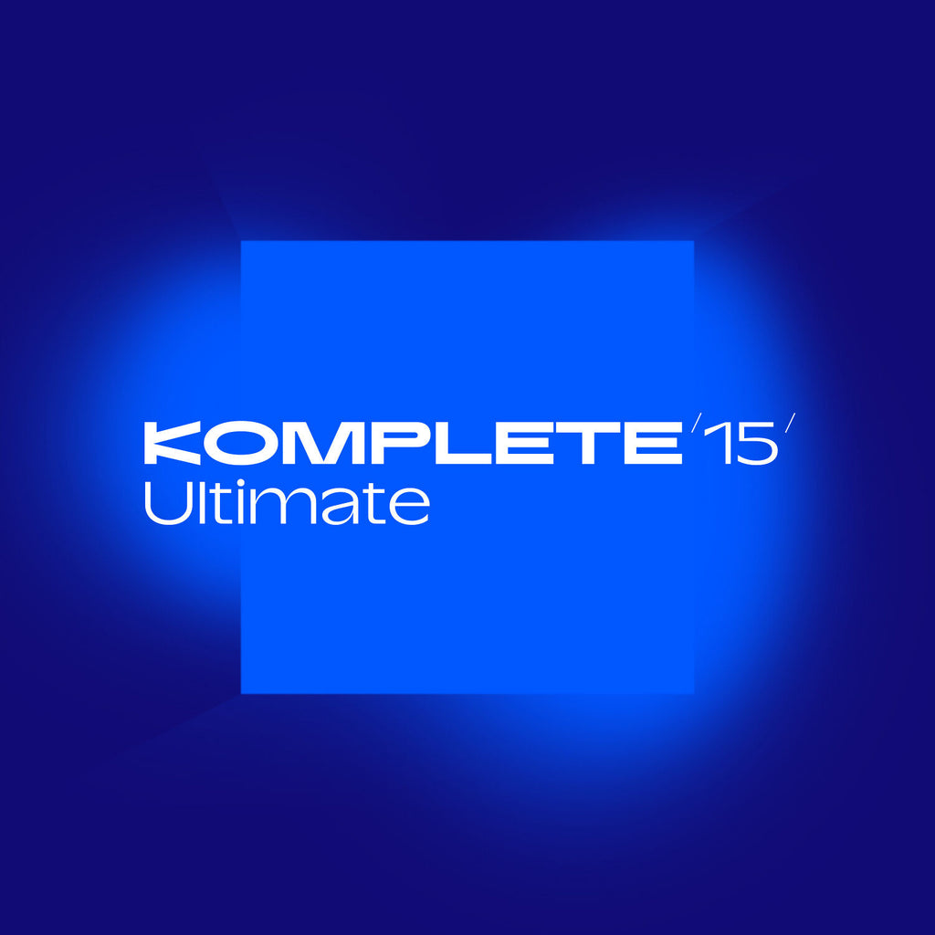 Native Instruments Komplete 15 Ultimate music production software interface with various virtual instruments and effects displayed.