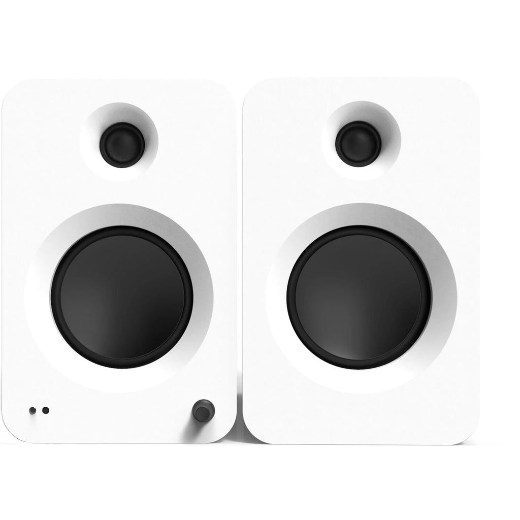 Kanto Audio Ren active bookshelf speakers with sleek wood finish and modern design, ideal for high-quality home audio setup.