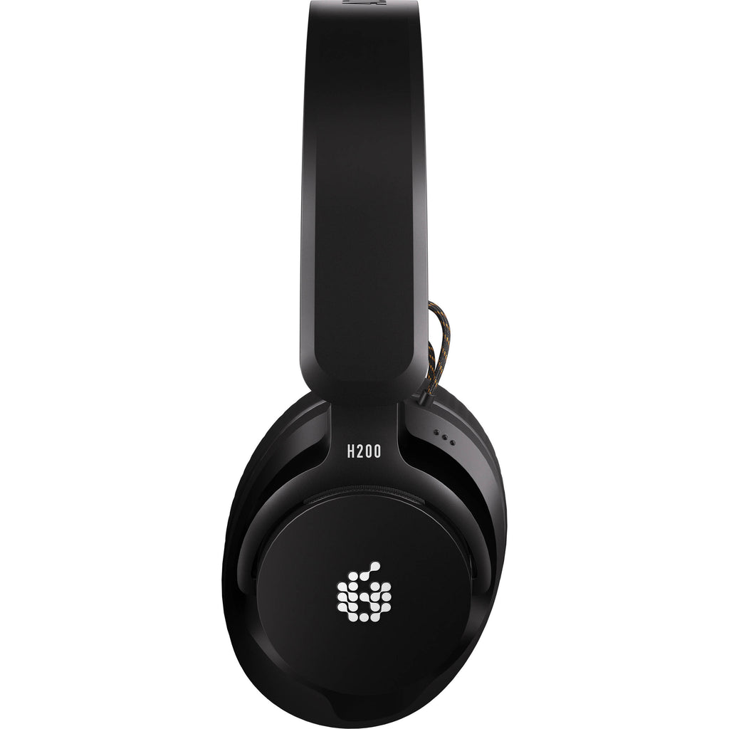 Adam Audio H200 studio headphones with over-ear design, black finish, and padded ear cups for professional audio monitoring.