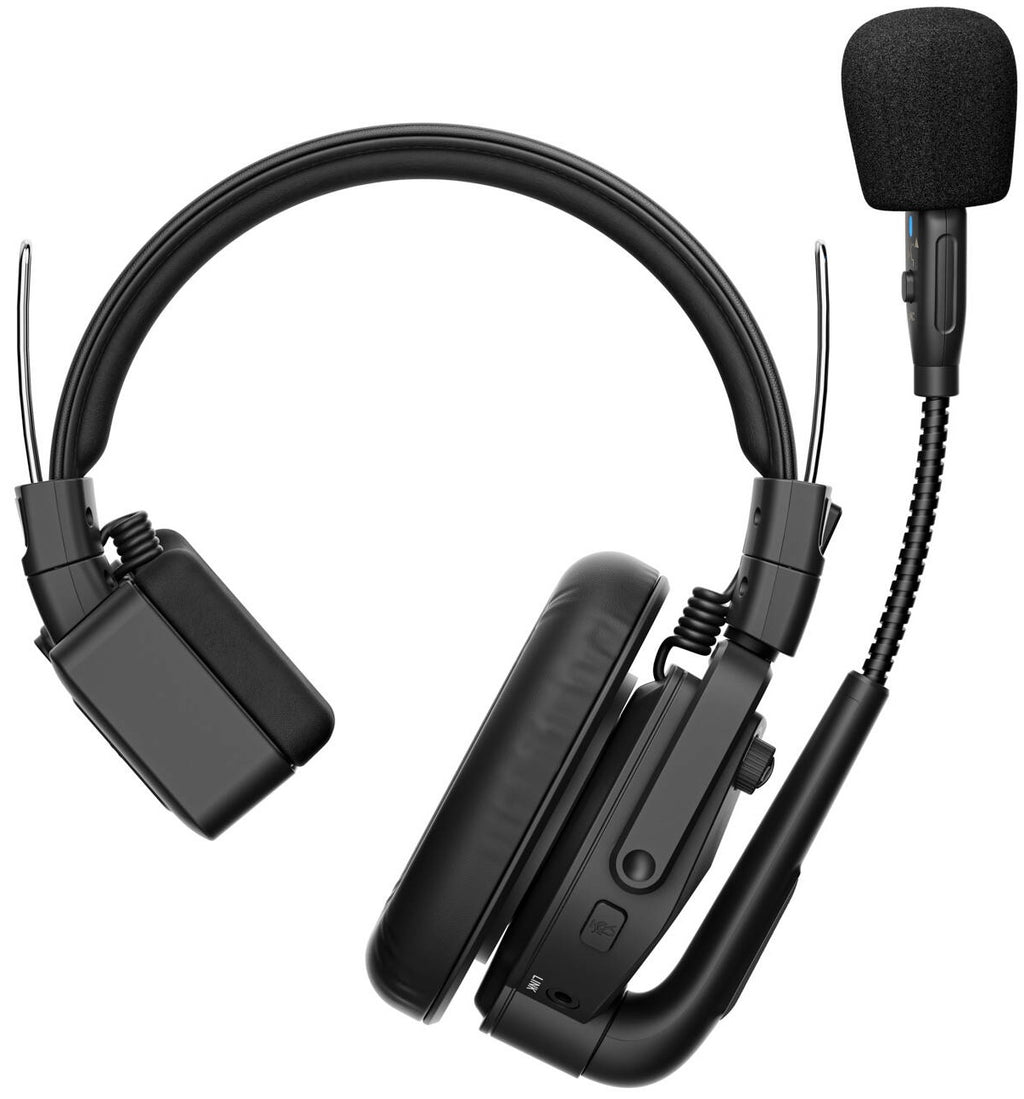 Saramonic WiTalk9 WT7S seven-person wireless microphone system for video recording, with transmitters and receiver units.