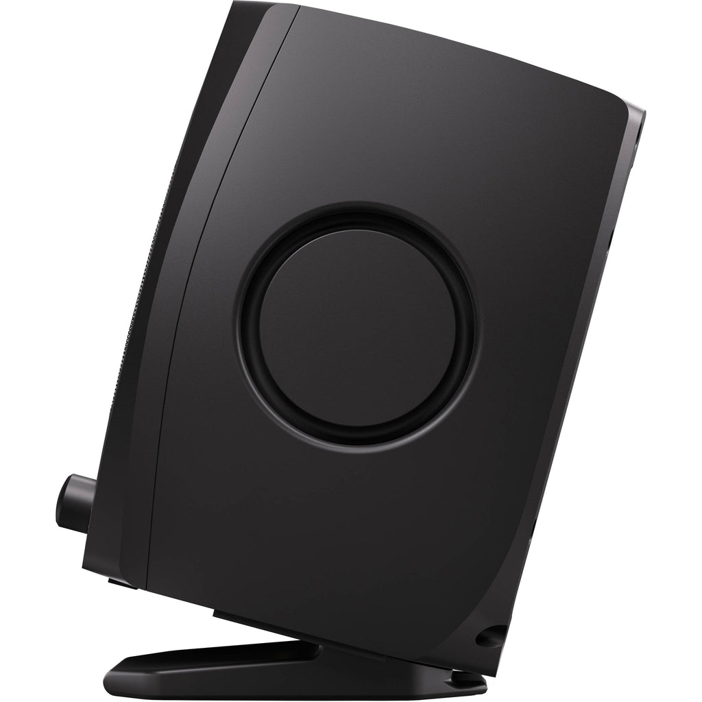 Adam Audio D3V active nearfield monitor speaker with sleek black enclosure and detailed driver components.