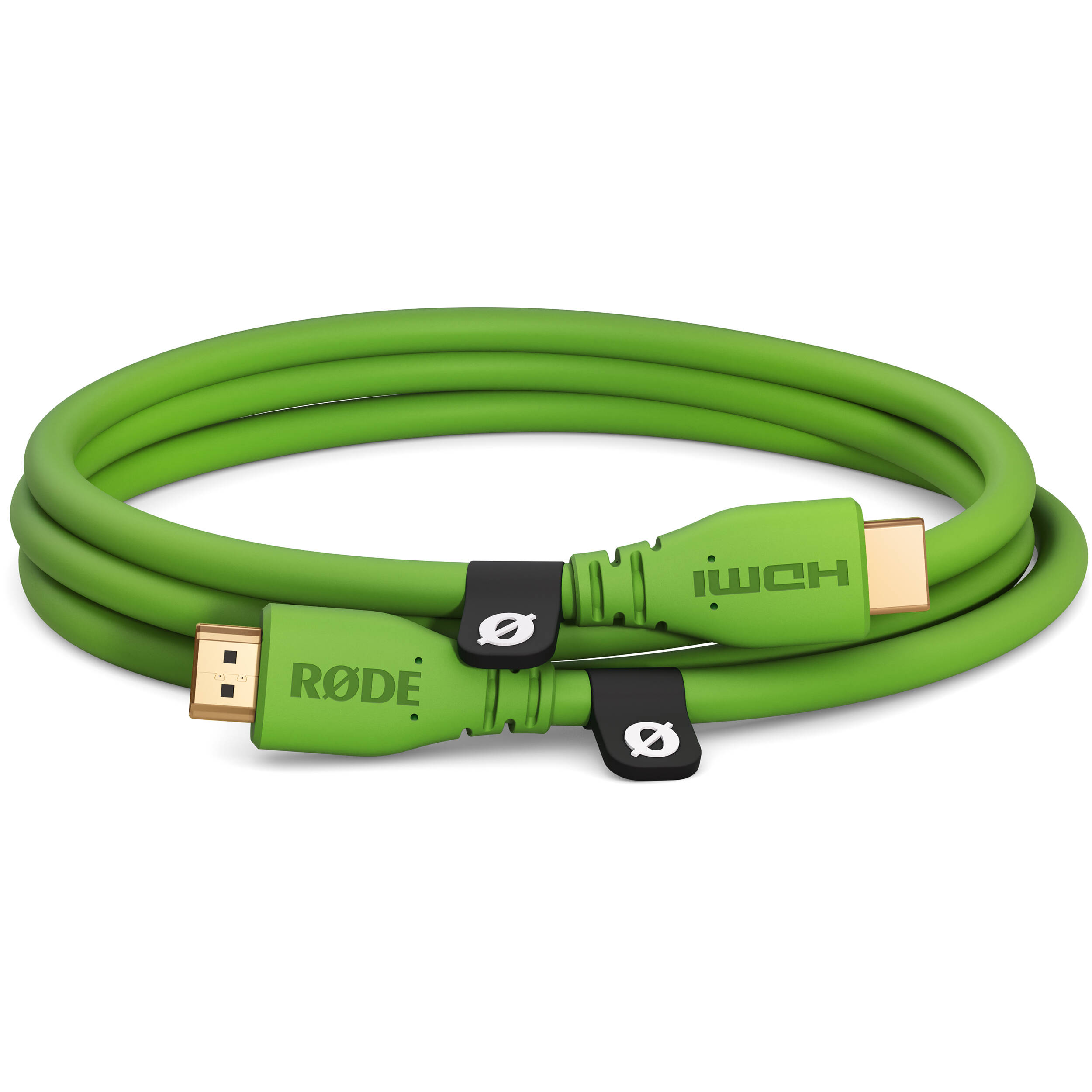 Rode HDMI cable with gold-plated connectors and durable black cable for high-quality audio and video transmission.