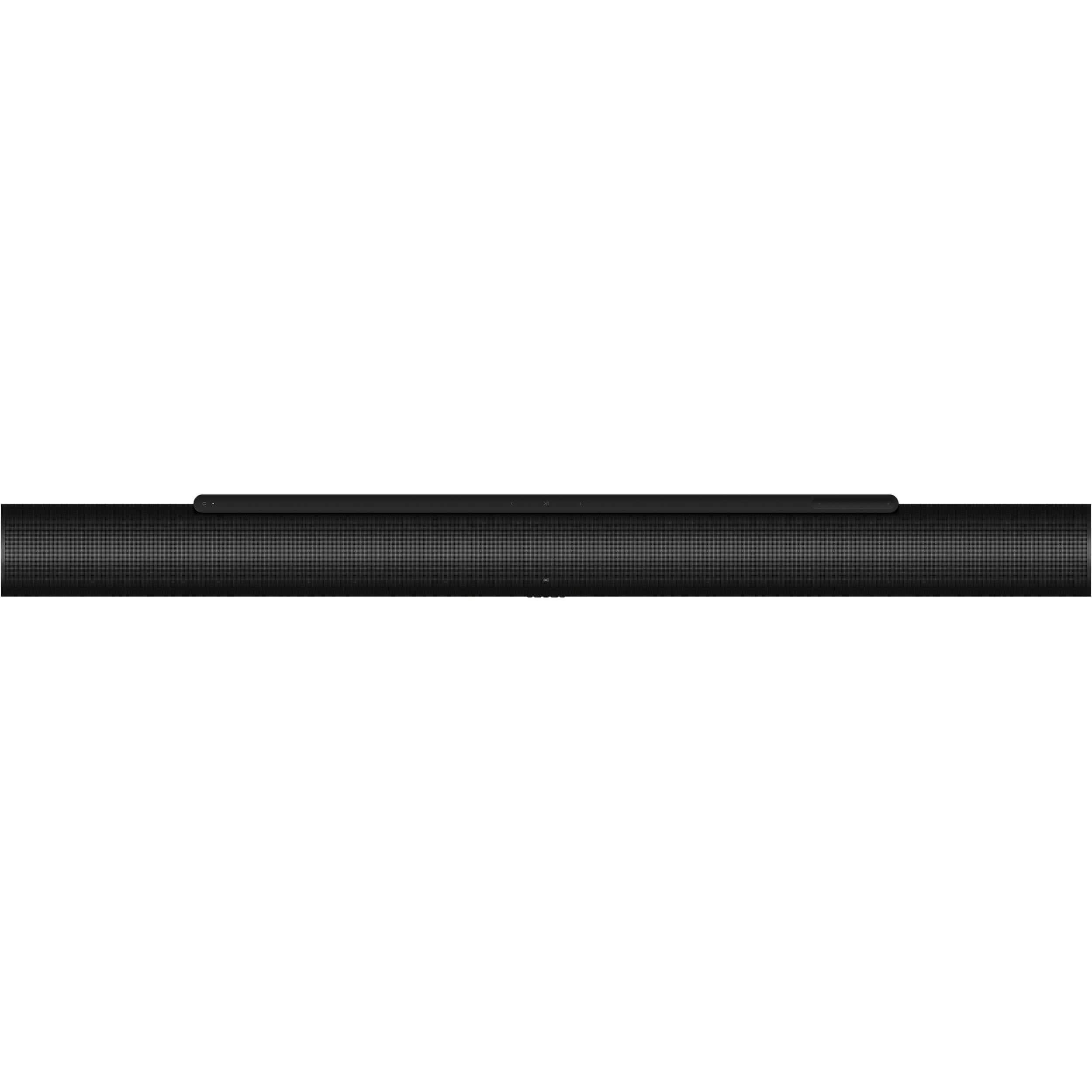 Sonos Arc Ultra soundbar for TV, sleek black design with multiple speaker drivers and a slim profile for enhanced audio experience.