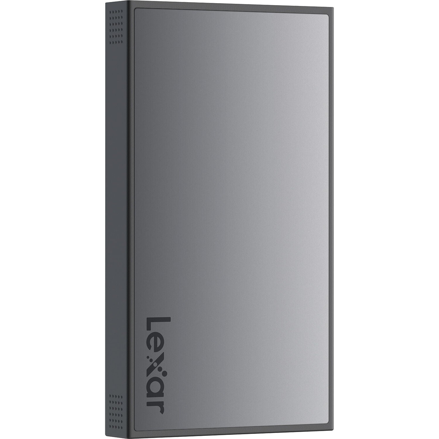 Lexar Workflow Dual-Slot SD UHS-II Card Reader with two slots for fast SD card data transfer, black and silver design.