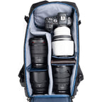 Think Tank DarkLight video equipment bag with padded compartments and durable black exterior for professional camera gear storage.