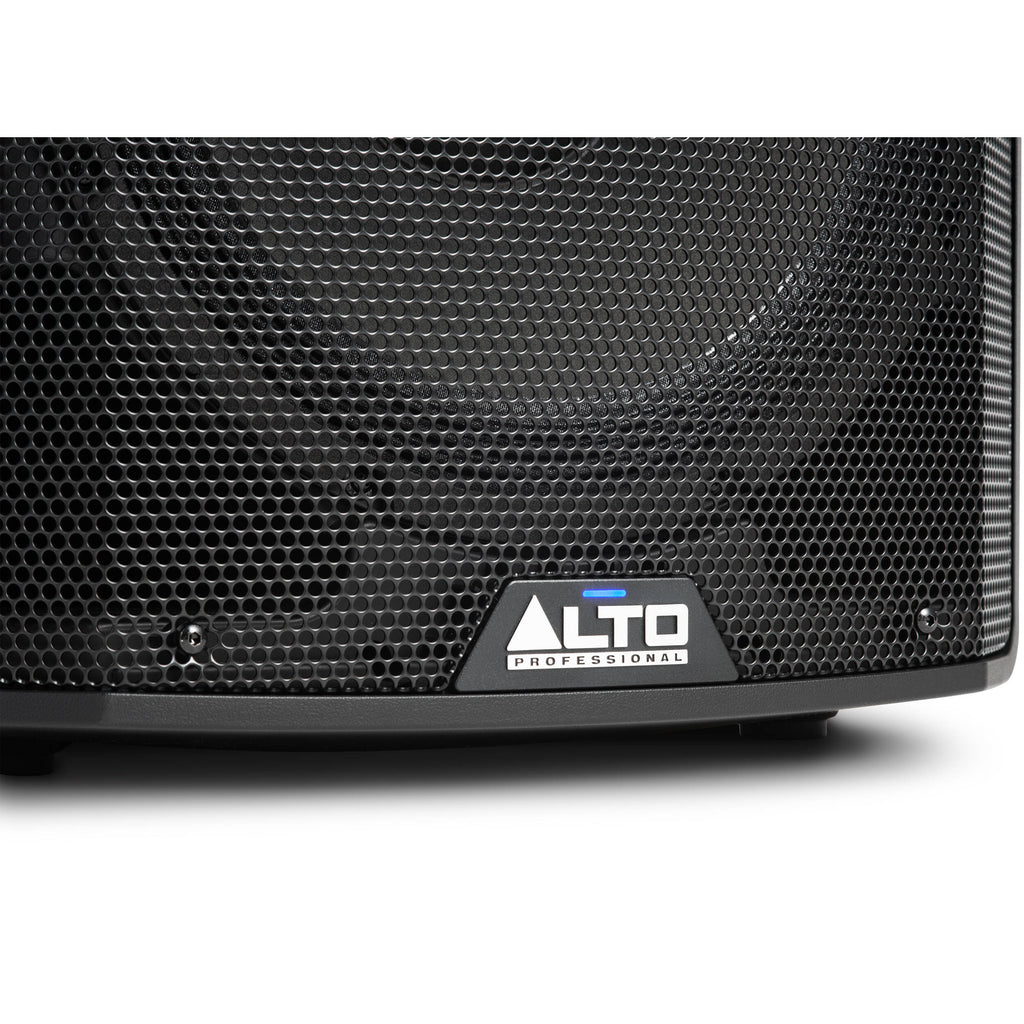 Alto Professional TX410 PA speaker system with black enclosure and control panel, designed for live sound reinforcement.